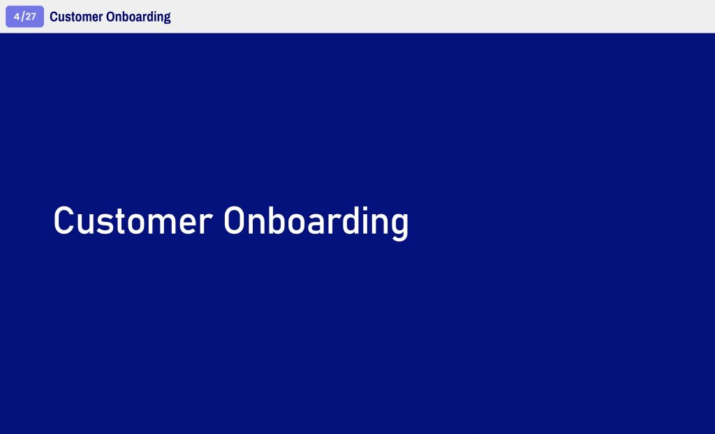 Customer Onboarding